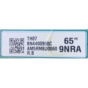 LED DRIVER PARA TV SAMSUNG / NUMERO DE PARTE BN44-00980C / L65S9NRA_RHS / BN4400980C / AM5RM8D0060 / PANEL CY-TR065FLLV1H / MODELO QN65Q90RAFXZA FA02	